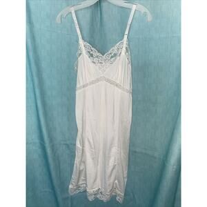Vintage Gaymode White Full Slip Size 34 Petite Women's with Lace Penney’s